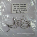 disposable surgical suture with needles